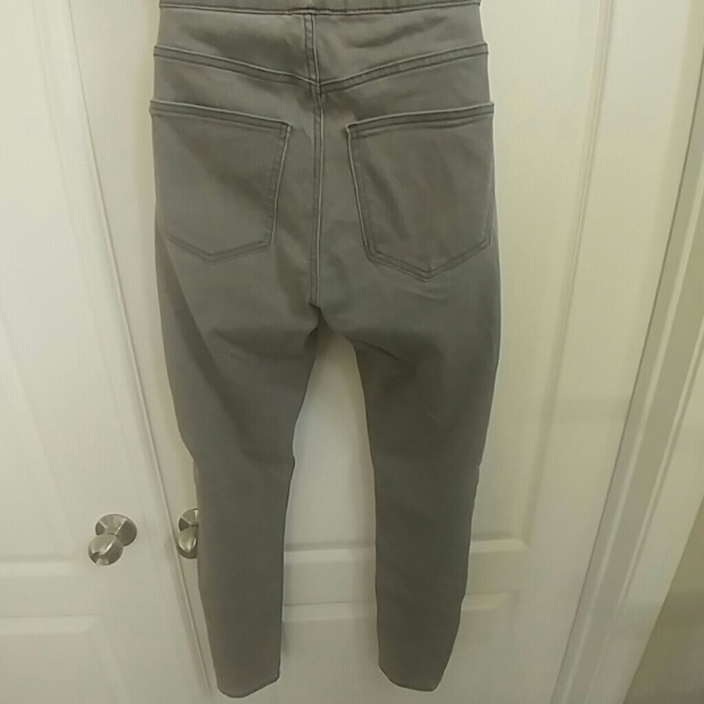H&M Size 8 Stretchy Gray Jeans Elastic Waist - Picture 2 of 2